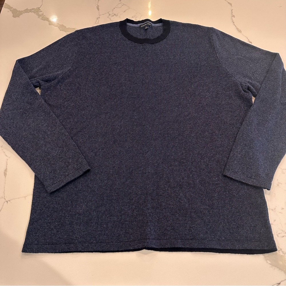 Zachary Prell Blue Crew Neck Sweater Mens XL Preppy Golf Business Casual USA